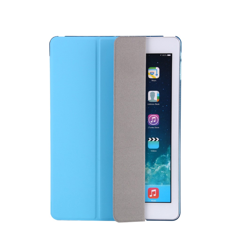 Multi-Color Magnetic Tri-fold Stand Smart Awake/Sleep Leather Case for iPad 9.7 (2018) / 9.7 (2017) - Baby Blue-6