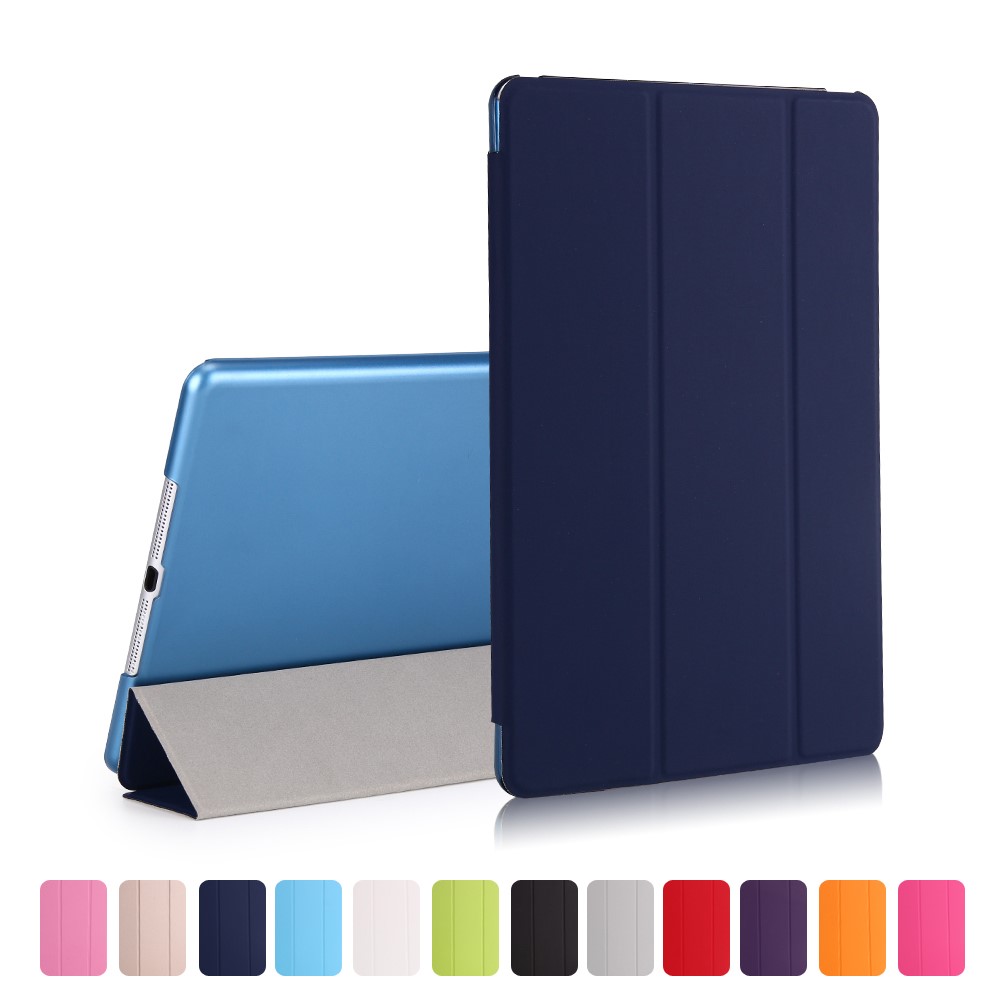 Custodia In Pelle Con Supporto Tri-fold Per Ipad Da 9,7 Pollici (2017) - Blu Scuro-1