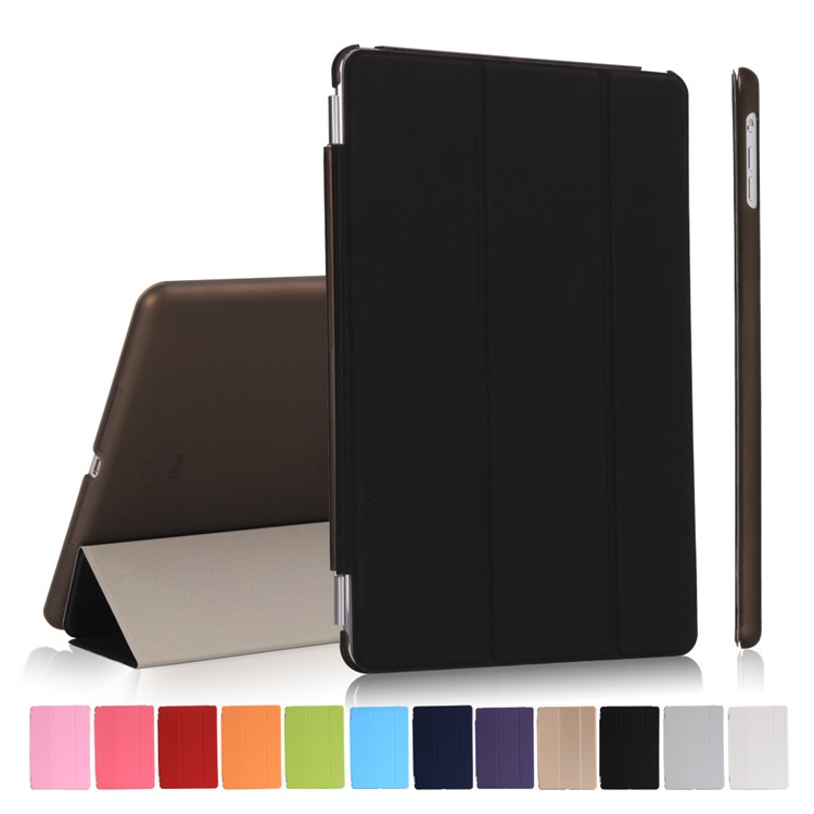 2-in-1 Tri-fold Stand Smart Leather Tablet Cover + PC Companion Case for iPad 9.7 (2018) / 9.7 (2017) - Black-1