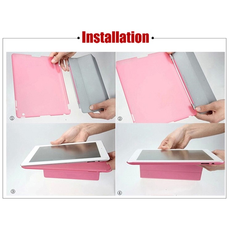 2-in-1 Tri-fold Stand Smart Leather Tablet Cover + PC Companion Case for iPad 9.7 (2018) / 9.7 (2017) - Black-10