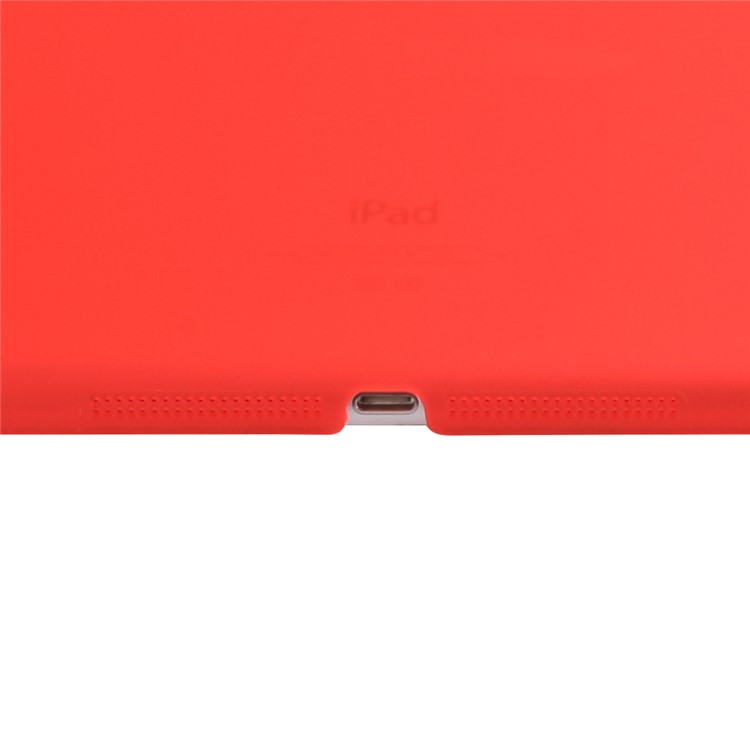 2-in-1 Tri-fold Stand Smart Leather Cover + Back PC Companion Shell for iPad 9.7 (2018) / 9.7 (2017) - Red-9