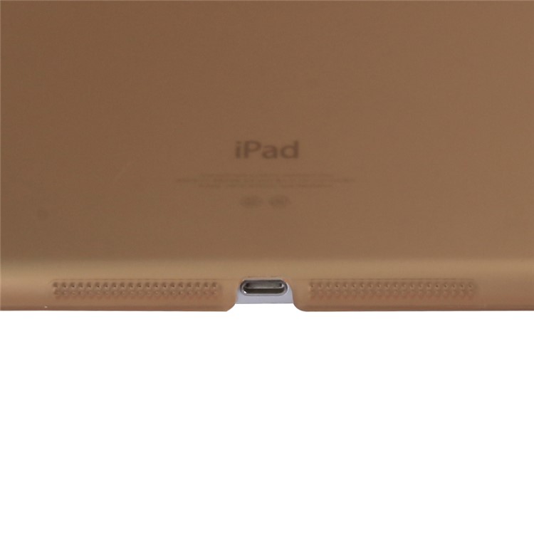 2-in-1 Tri-fold Stand Smart Leather Cover + Back Companion Shell for iPad 9.7 (2018) / 9.7 (2017) - Gold-8