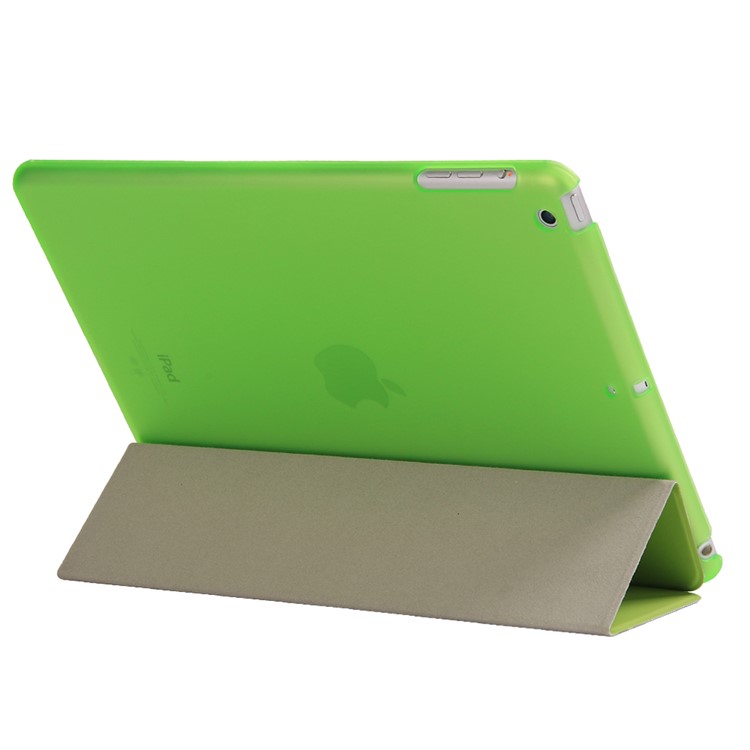 2-in-1 Tri-fold Smart Wake Sleep Leather Cover + PC Companion Case for iPad 9.7 (2018) / 9.7 (2017) - Green-3