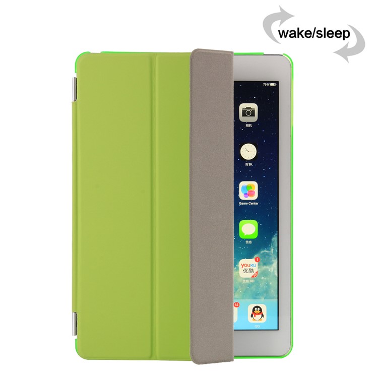 2-in-1 Tri-fold Smart Wake Sleep Leather Cover + PC Companion Case for iPad 9.7 (2018) / 9.7 (2017) - Green-6