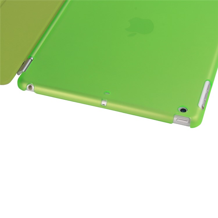 2-in-1 Tri-fold Smart Wake Sleep Leather Cover + PC Companion Case for iPad 9.7 (2018) / 9.7 (2017) - Green-8