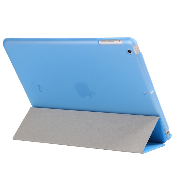 2-in-1 Tri-fold Stand Leather Smart Cover + PC Hard Back Case for iPad 9.7 (2018) / 9.7 (2017) - Baby Blue-3