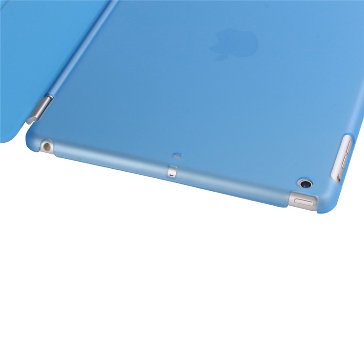 2-in-1 Tri-fold Stand Leather Smart Cover + PC Hard Back Case for iPad 9.7 (2018) / 9.7 (2017) - Baby Blue-8