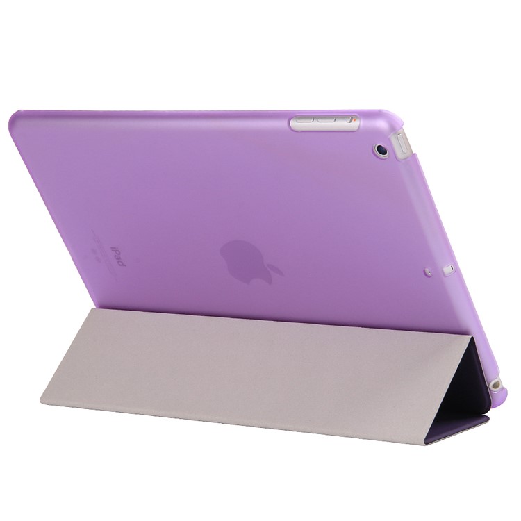 2-in-1 Tri-fold Smart Leather Front Cover + PC Companion Case for iPad 9.7 (2018) / 9.7 (2017) - Purple-3