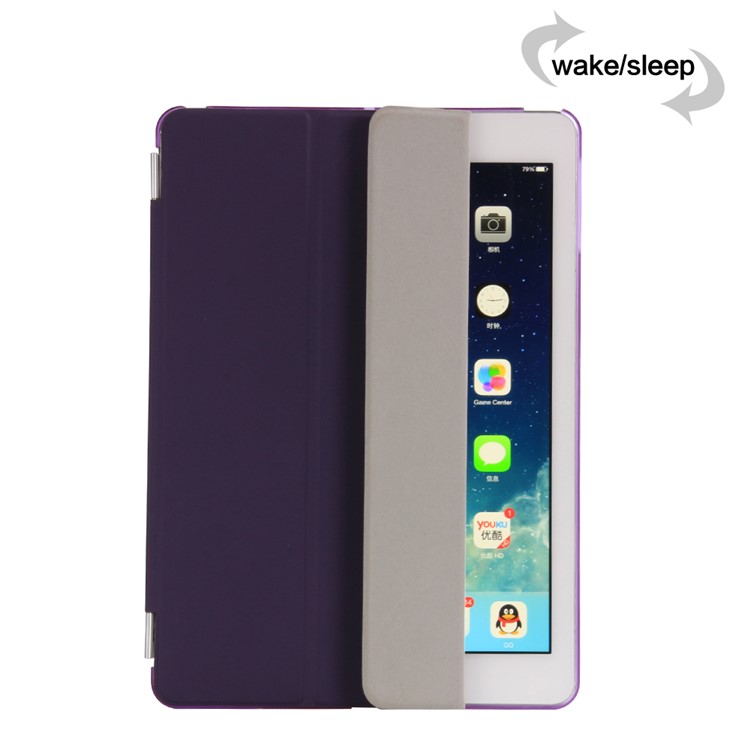 2-in-1 Tri-fold Smart Leather Front Cover + PC Companion Case for iPad 9.7 (2018) / 9.7 (2017) - Purple-6