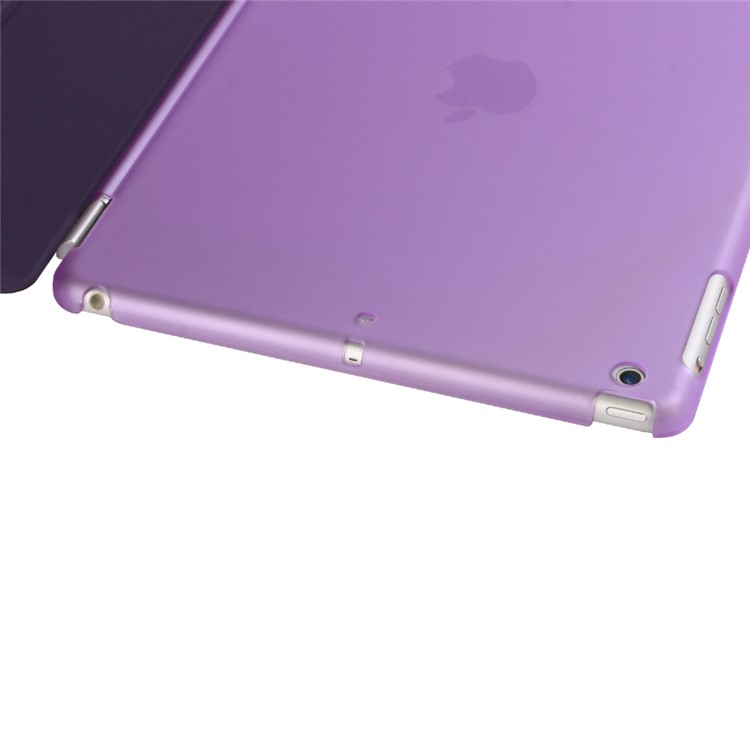 2-in-1 Tri-fold Smart Leather Front Cover + PC Companion Case for iPad 9.7 (2018) / 9.7 (2017) - Purple-8