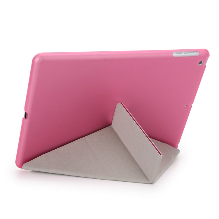 Per iPad 9,7 pollici (2017) 2 in 1 Custodia in pelle Smart copertura + PC Companion in pelle Origami - Rosa-2