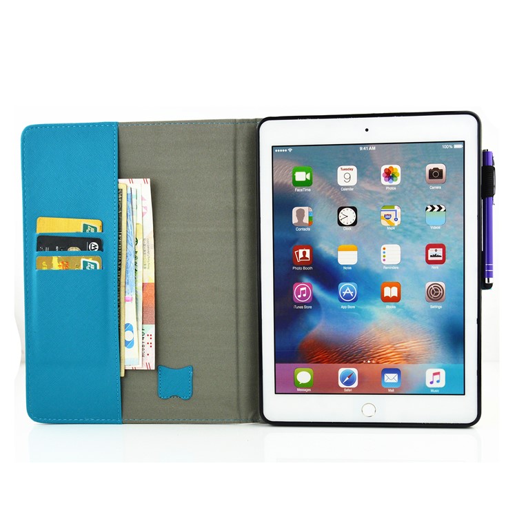 Pattern Printing Wallet Leather Stand Cover for iPad 9.7 (2017) - I'm Just A Leaf-10