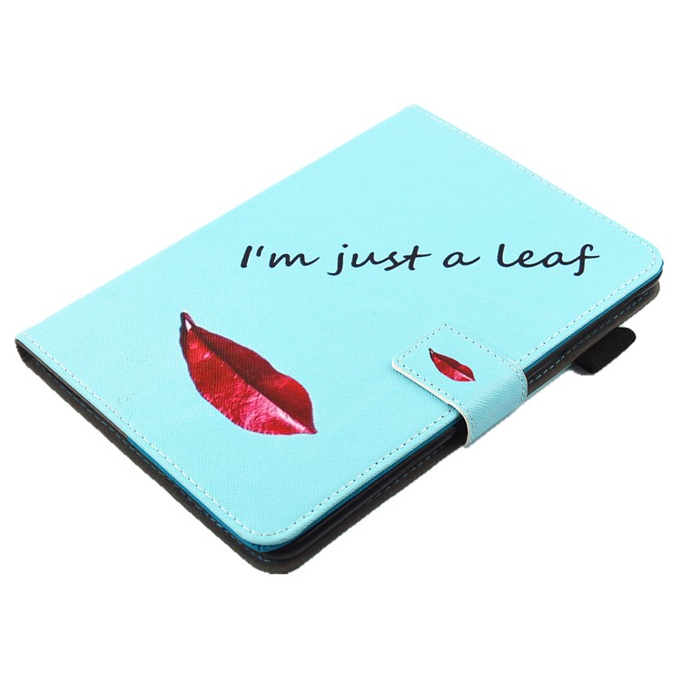 Pattern Printing Wallet Leather Stand Cover for iPad 9.7 (2017) - I'm Just A Leaf-3