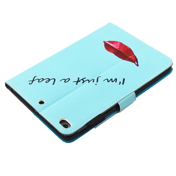 Pattern Printing Wallet Leather Stand Cover for iPad 9.7 (2017) - I'm Just A Leaf-4