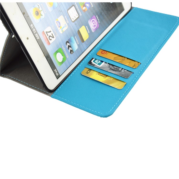 Pattern Printing Wallet Leather Stand Cover for iPad 9.7 (2017) - I'm Just A Leaf-6