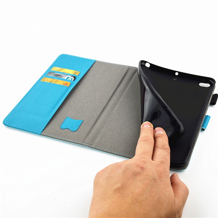 Pattern Printing Wallet Leather Stand Cover for iPad 9.7 (2017) - I'm Just A Leaf-8