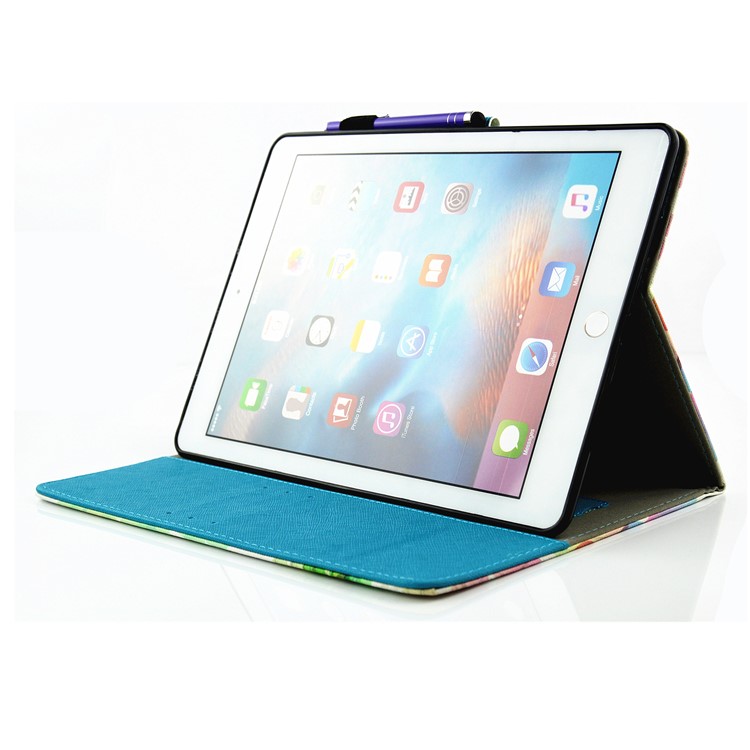 Pattern Printing Wallet Leather Stand Cover for iPad 9.7 (2017) - I'm Just A Leaf-9