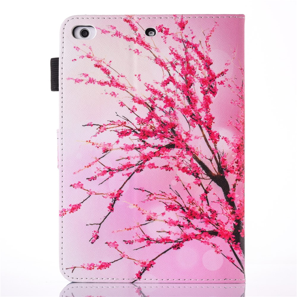 For iPad 9.7 (2018) / 9.7 (2017) Pattern Printing Leather Card Holder Tablet Case - Plum Blossom-2