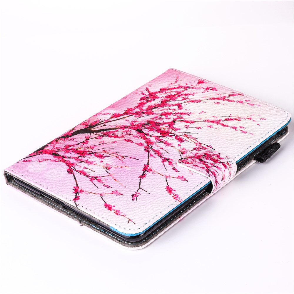 For iPad 9.7 (2018) / 9.7 (2017) Pattern Printing Leather Card Holder Tablet Case - Plum Blossom-4