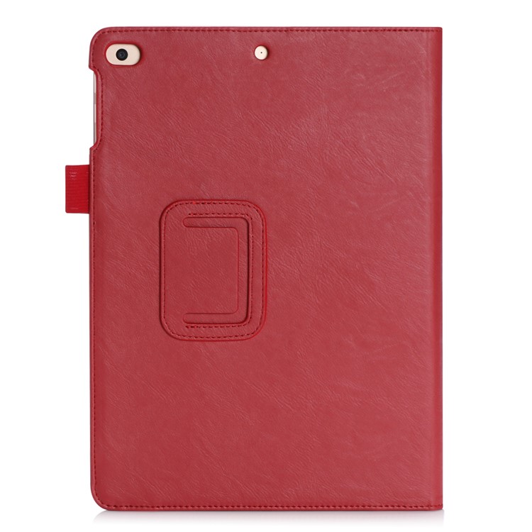 For iPad 9.7 (2018) / 9.7 (2017) SIM/Credit Card Slots Smart Awakening Leather Tablet Cover - Red-3