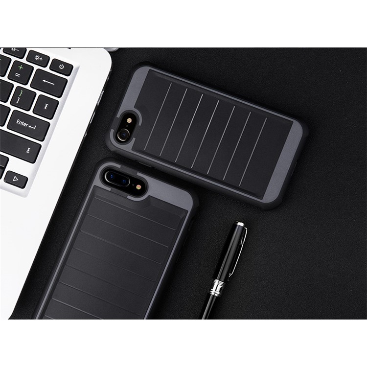 BOW for iPhone 7 Plus 360 Degree Protection Shock Absorption Soft TPU Phone Case - Black / Grey-13