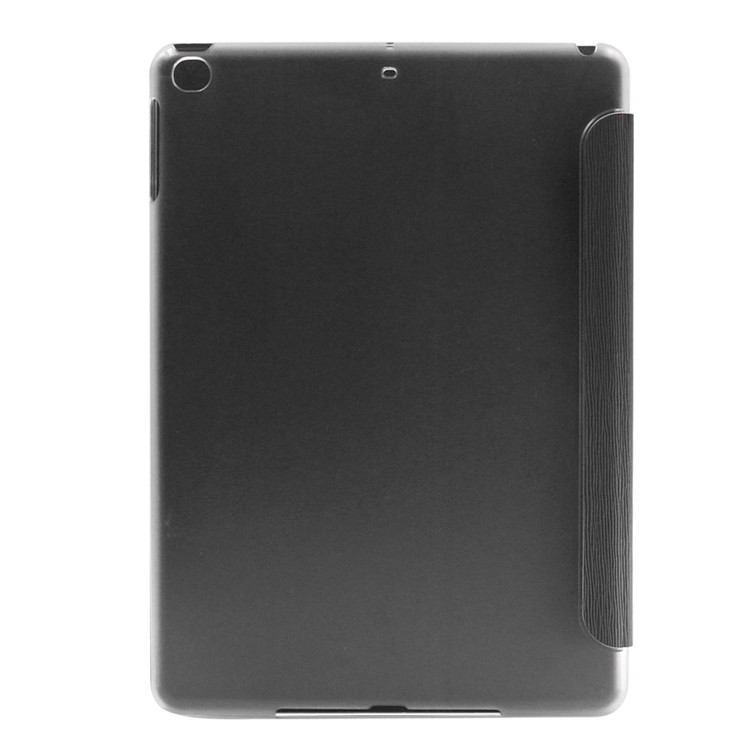 ENKAY Toothpick Grain Smart Leather Tri-fold Stand Case for iPad 9.7 inch (2017) - Black-3