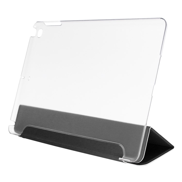 ENKAY Toothpick Grain Smart Leather Tri-fold Stand Case for iPad 9.7 inch (2017) - Black-4