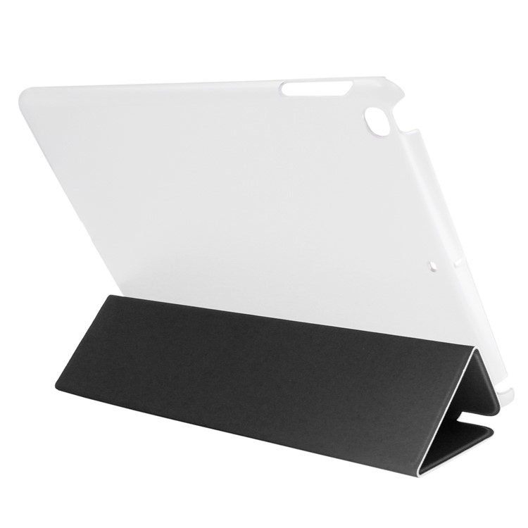 ENKAY Toothpick Grain Smart Leather Tri-fold Stand Case for iPad 9.7 inch (2017) - Black-5