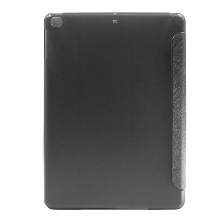 ENKAY for iPad 9.7 (2017) Silk Texture Tri-fold Leather Smart Case with Stand - Black-3