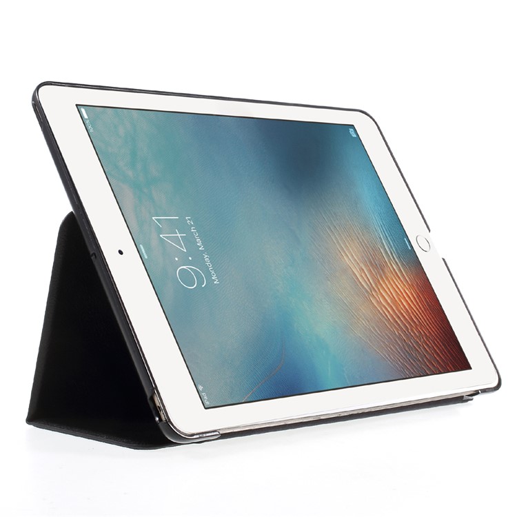 G-CASE PU Leather Flip Case for iPad 9.7 (2017) - Black-5