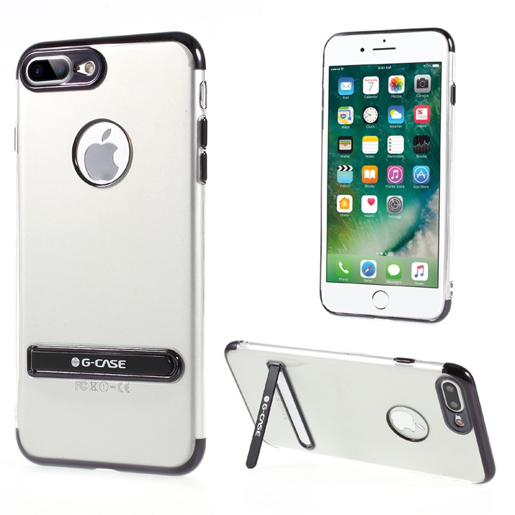 G-CASE Soft TPU Kickstand Case cover for iPhone 7 Plus 5.5 inch - Black-1