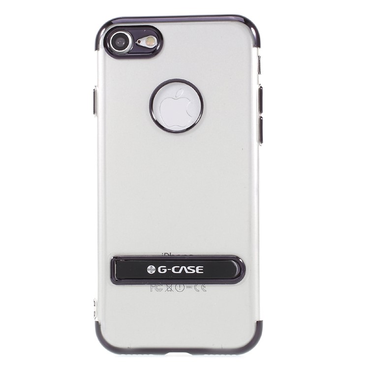 G-CASE Soft TPU Kickstand Protection Phone Case for iPhone 7 4.7 inch - Black-3