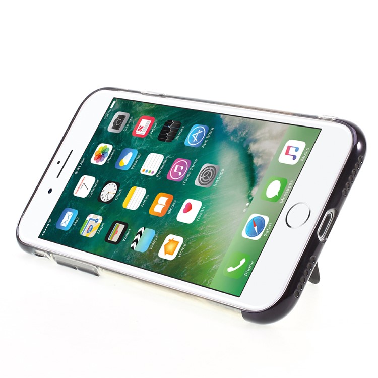 G-CASE Soft TPU Kickstand Protection Phone Case for iPhone 7 4.7 inch - Black-5