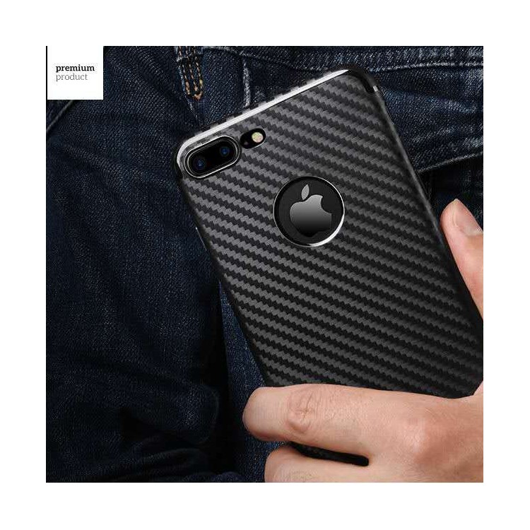HOCO Carbon Fiber Texture Soft TPU Mobile Phone Case for iPhone 7 Plus 5.5 inch - Black-4