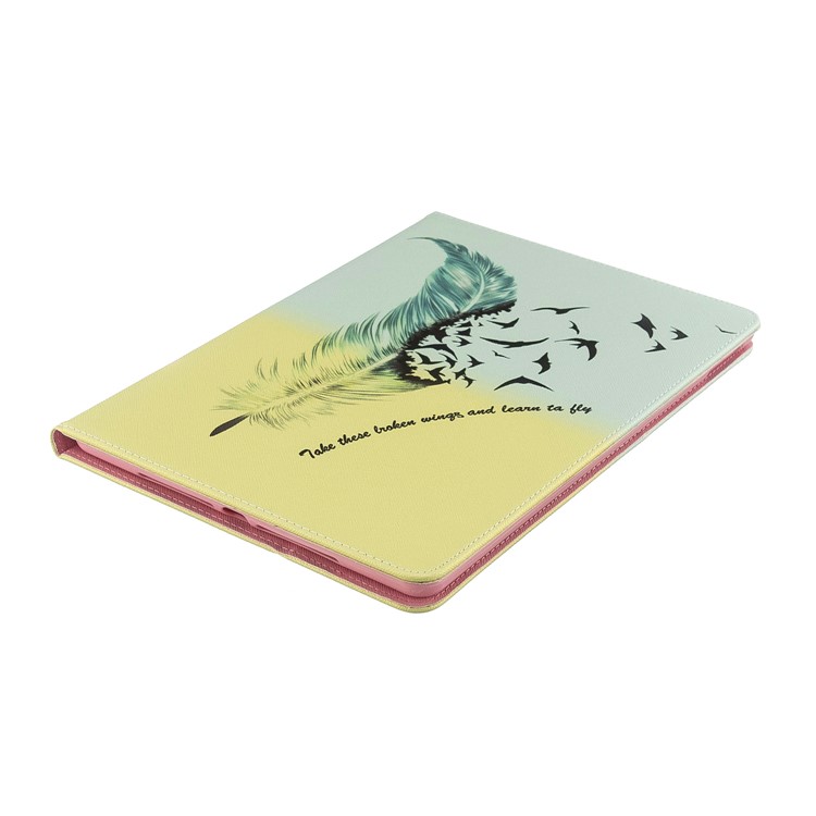 Pattern Printing Leather Wallet Case for iPad Air 10.5 (2019) / Pro 10.5-inch (2017) - Feather Pattern-6