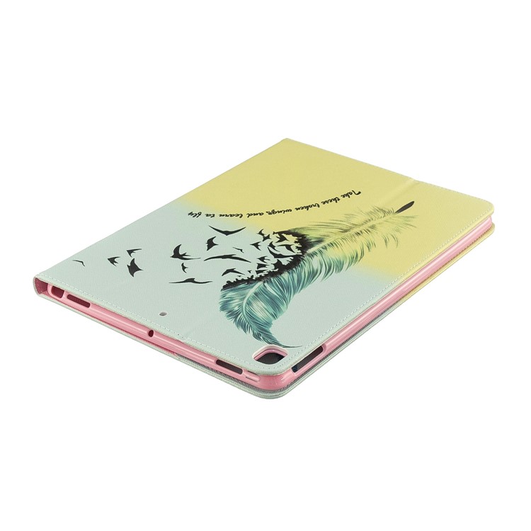 Pattern Printing Leather Wallet Case for iPad Air 10.5 (2019) / Pro 10.5-inch (2017) - Feather Pattern-7