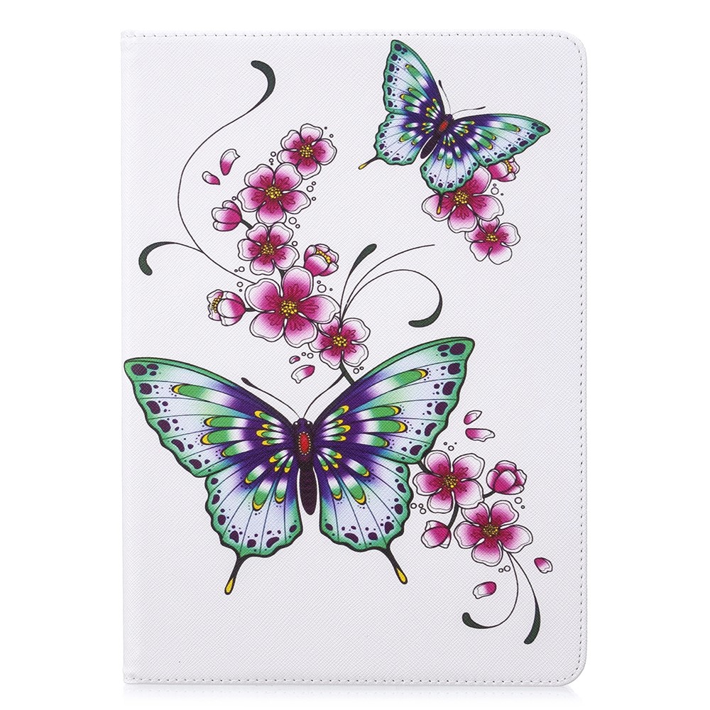 Pattern Printing PU Leather Wallet Cover Case for iPad Air 10.5 (2019) / Pro 10.5-inch (2017) - Butterflies and Flowers-2