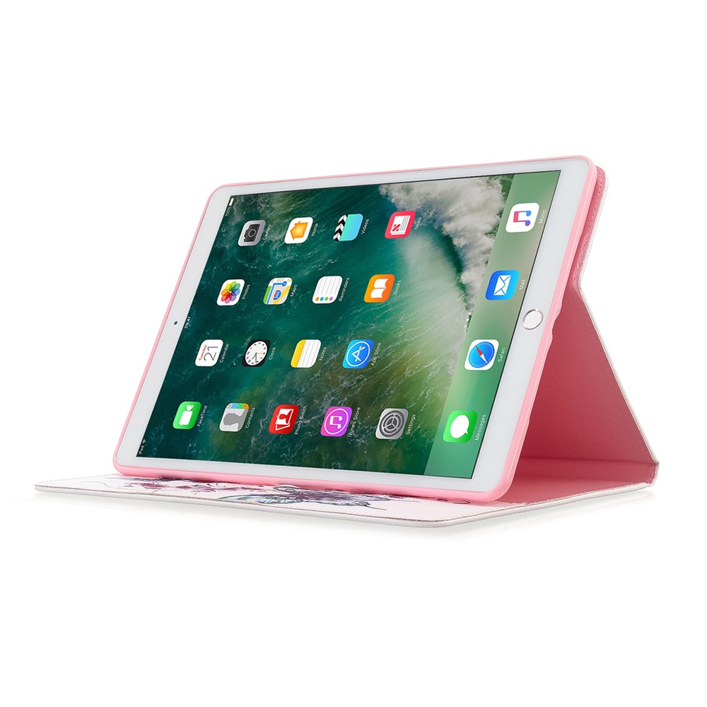Pattern Printing PU Leather Wallet Cover Case for iPad Air 10.5 (2019) / Pro 10.5-inch (2017) - Butterflies and Flowers-5