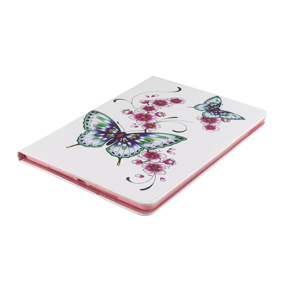 Pattern Printing PU Leather Wallet Cover Case for iPad Air 10.5 (2019) / Pro 10.5-inch (2017) - Butterflies and Flowers-6