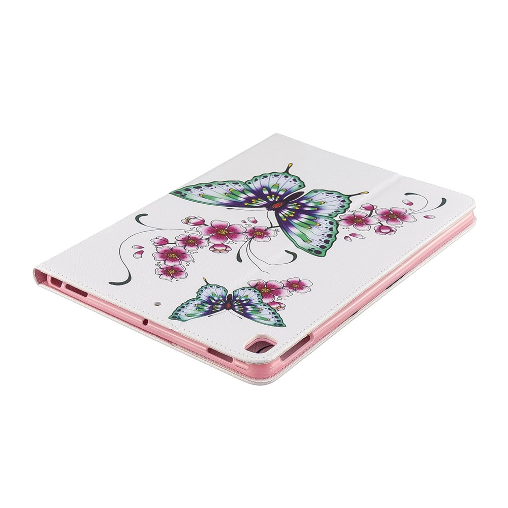 Pattern Printing PU Leather Wallet Cover Case for iPad Air 10.5 (2019) / Pro 10.5-inch (2017) - Butterflies and Flowers-7