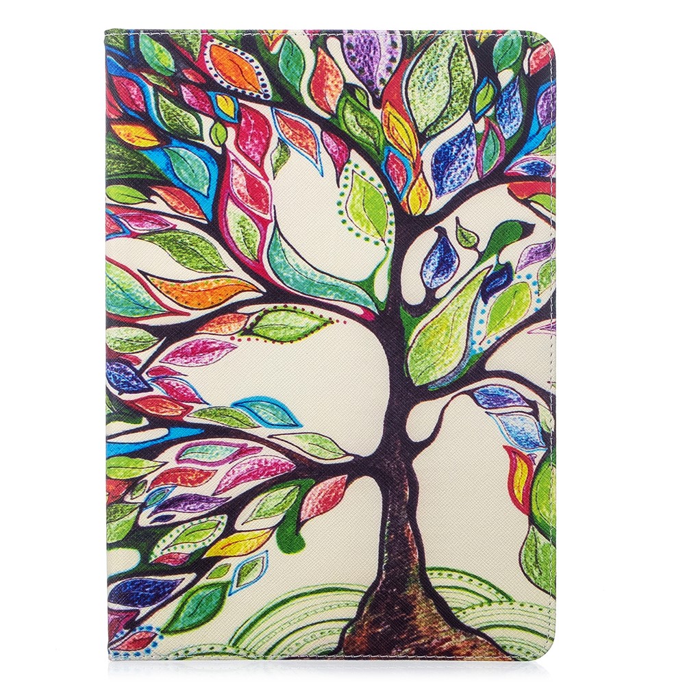 For iPad Air 10.5 (2019) / Pro 10.5-inch (2017) Pattern Printing Leather Wallet Case with Stand - Colorized Tree-2