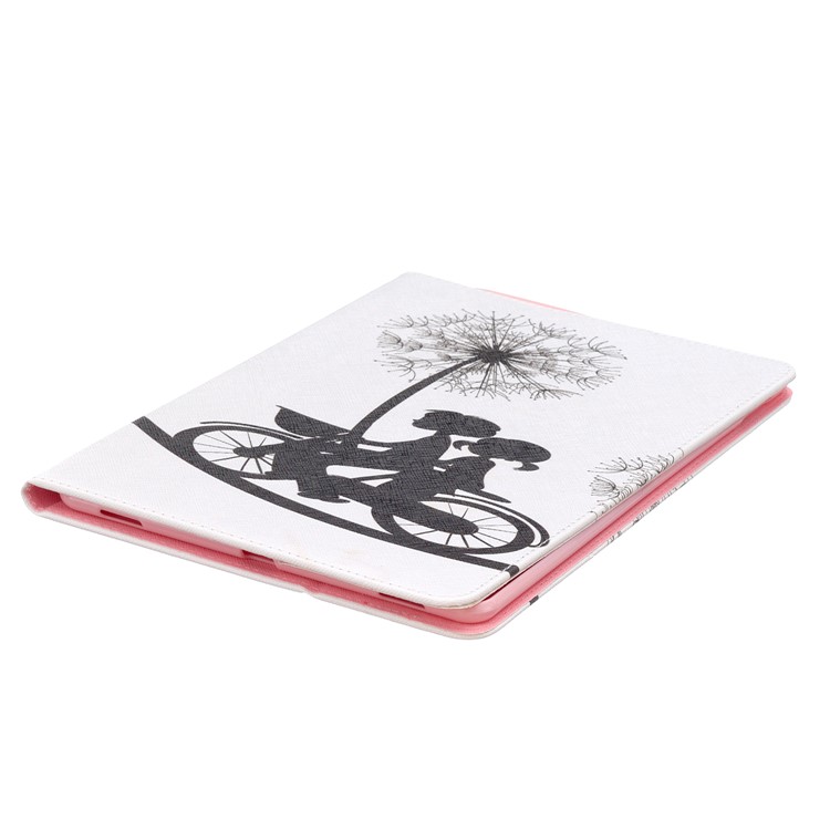 Patterned Wallet Leather Case with Stand for iPad Pro 9.7 inch - Lovers Riding Bike and Dandelions-5