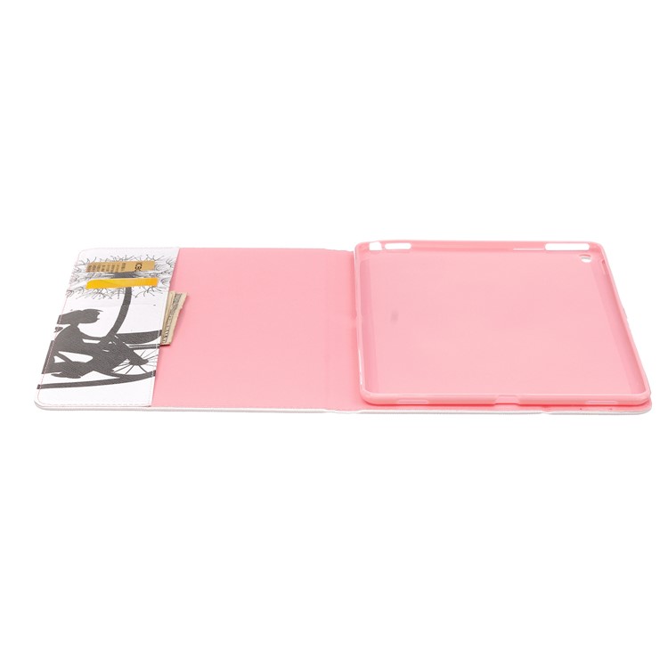 Patterned Wallet Leather Case with Stand for iPad Pro 9.7 inch - Lovers Riding Bike and Dandelions-6