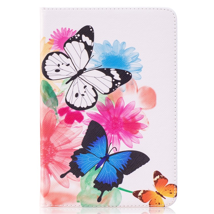 For iPad mini 5 Pattern Printing Wallet Leather Tablet Case with Stand - Vivid Butterflies-2