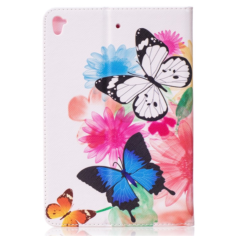 For iPad mini 5 Pattern Printing Wallet Leather Tablet Case with Stand - Vivid Butterflies-3