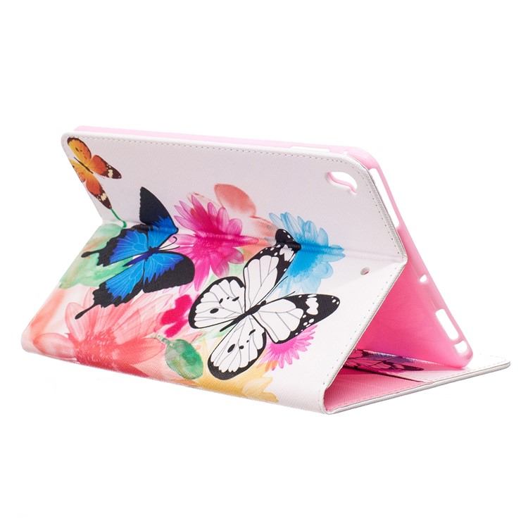 For iPad mini 5 Pattern Printing Wallet Leather Tablet Case with Stand - Vivid Butterflies-6