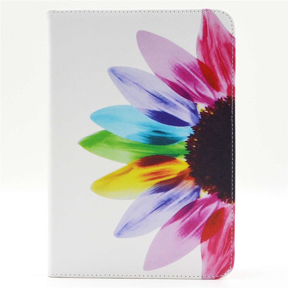 Pattern Printing Leather Wallet Protection Case for iPad mini 1 2 3 - Colorful Petals-1