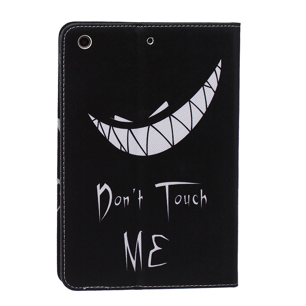 Patterned Leather Wallet Tablet Protective Shell for iPad mini 1 2 3- Do Not Touch Me-2
