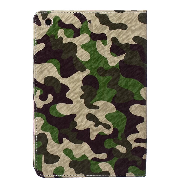 Pattern Printing Leather Wallet Protection Shell for iPad mini 1 2 3 - Camouflage-2