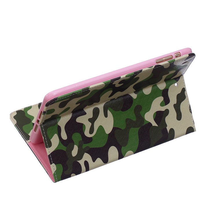 Pattern Printing Leather Wallet Protection Shell for iPad mini 1 2 3 - Camouflage-6